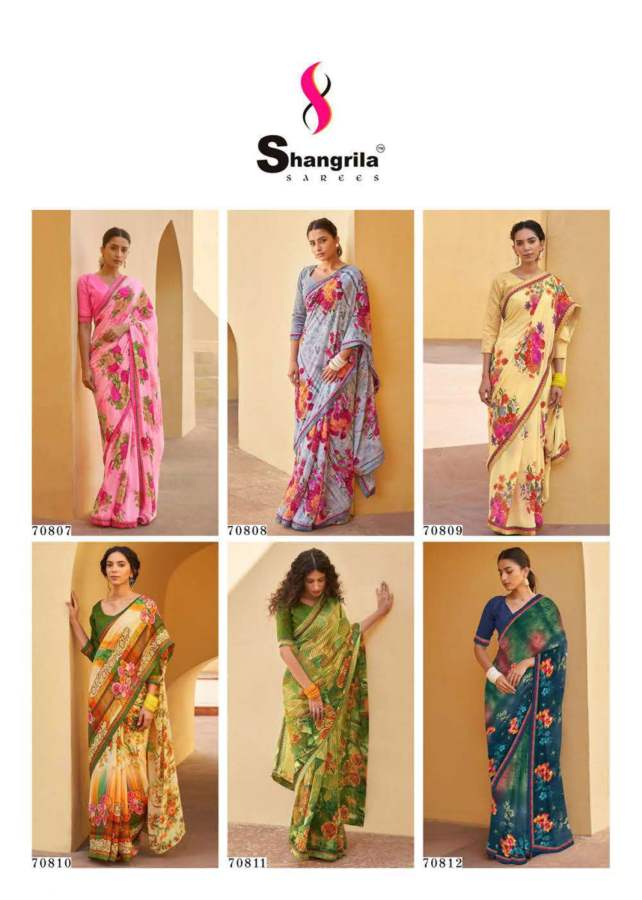 Shangrila Inox 16 Casual Daily Wear Printed Georgette Saree Collection